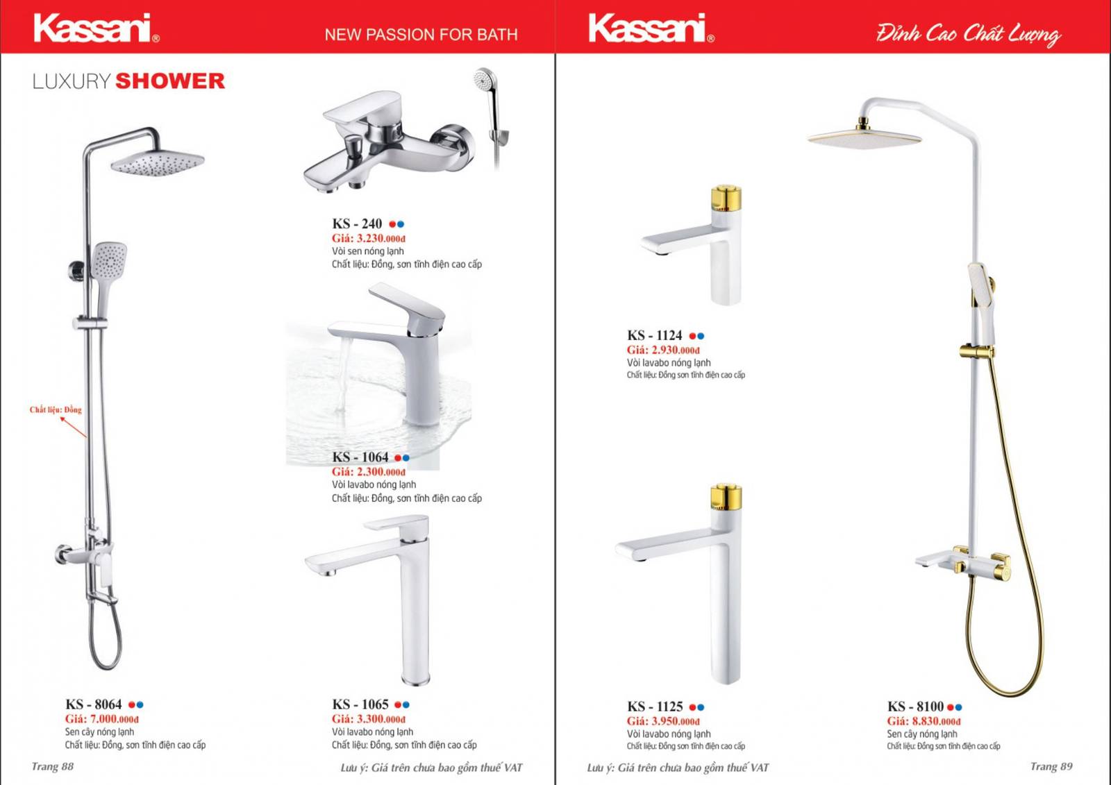 Thiết bị vệ sinh KASSANI Catalogue và bảng giá mới nhất 2024 /Page 45